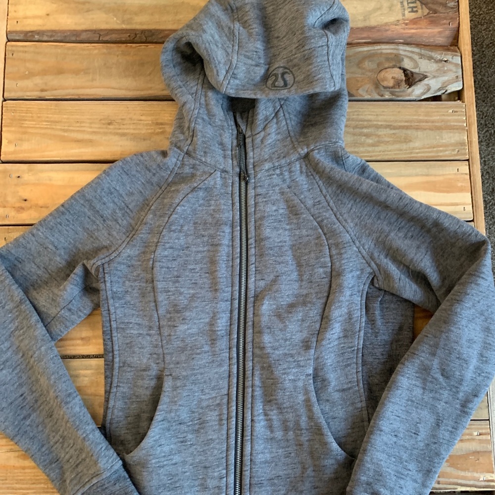 Lululemon Athletica Scuba Hoodie, Gray, Size 6 zip up charcoal